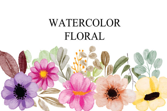 Aset Flowers Watercolor EPS Review