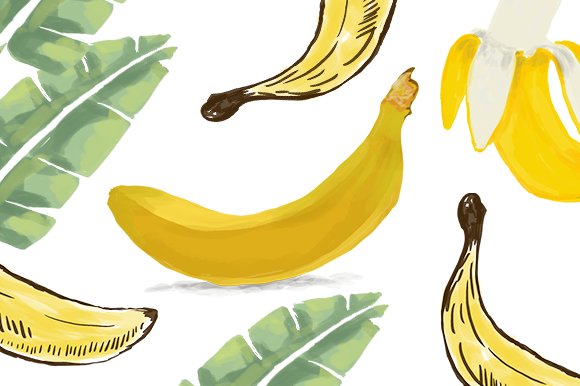 Banana Watercolor Illustration Set Review