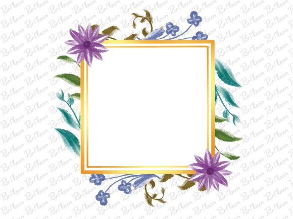 Frame Flowers Watercolor: Branding Illustrations