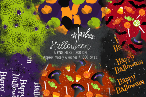 Halloween Watercolor Splashes 18: Illustrations Review