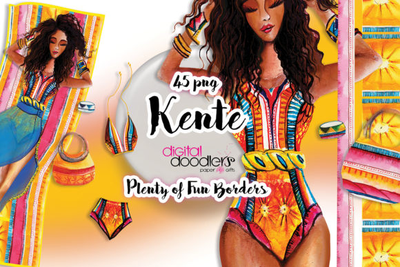 Kente Watercolor Graphic Set & Illustrations