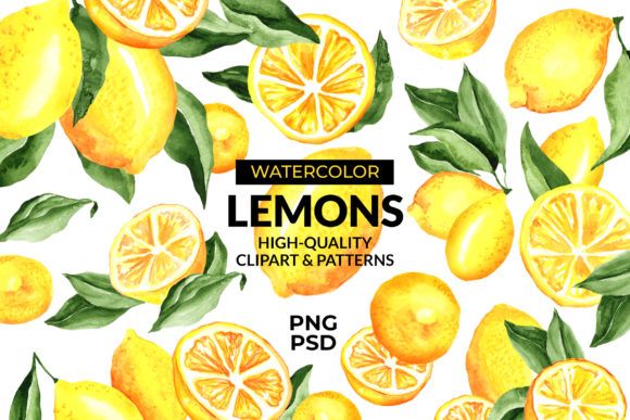 Lemon Watercolor Clipart Patterns Review