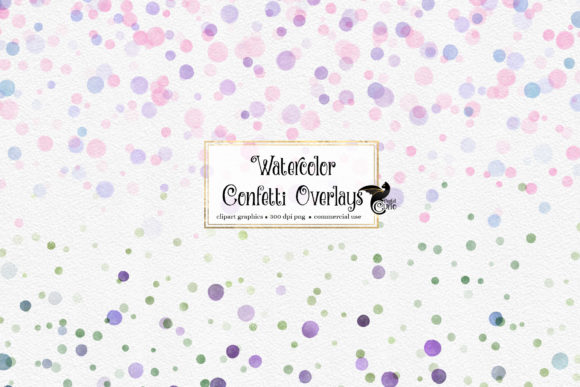 Watercolor Confetti Clip Art & Illustrations