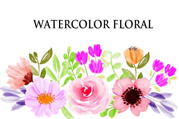 Watercolor Floral Collection EPS & Illustrations