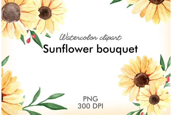 Watercolor Sunflower Bouquet with Branch Review