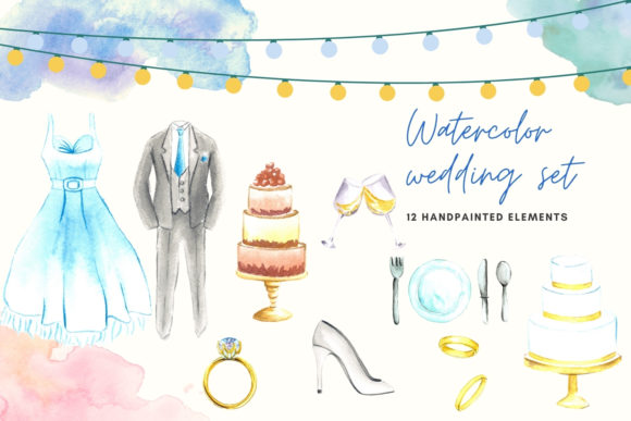 Watercolor Wedding Invitation Elements Review
