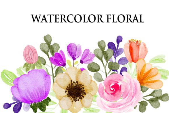 Watercolour Flower Collection EPS & Illustrations